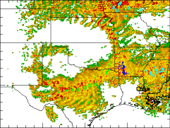 This long-lived mesoscale convective event exhibited several radar-detectable hazards including localized heavy rain, hail (reflectivities 55-65 dBZ), strong winds (radial velocities exceeding 25 m/s) as well as a large Mesoscale Convective Vortex (MCV). 