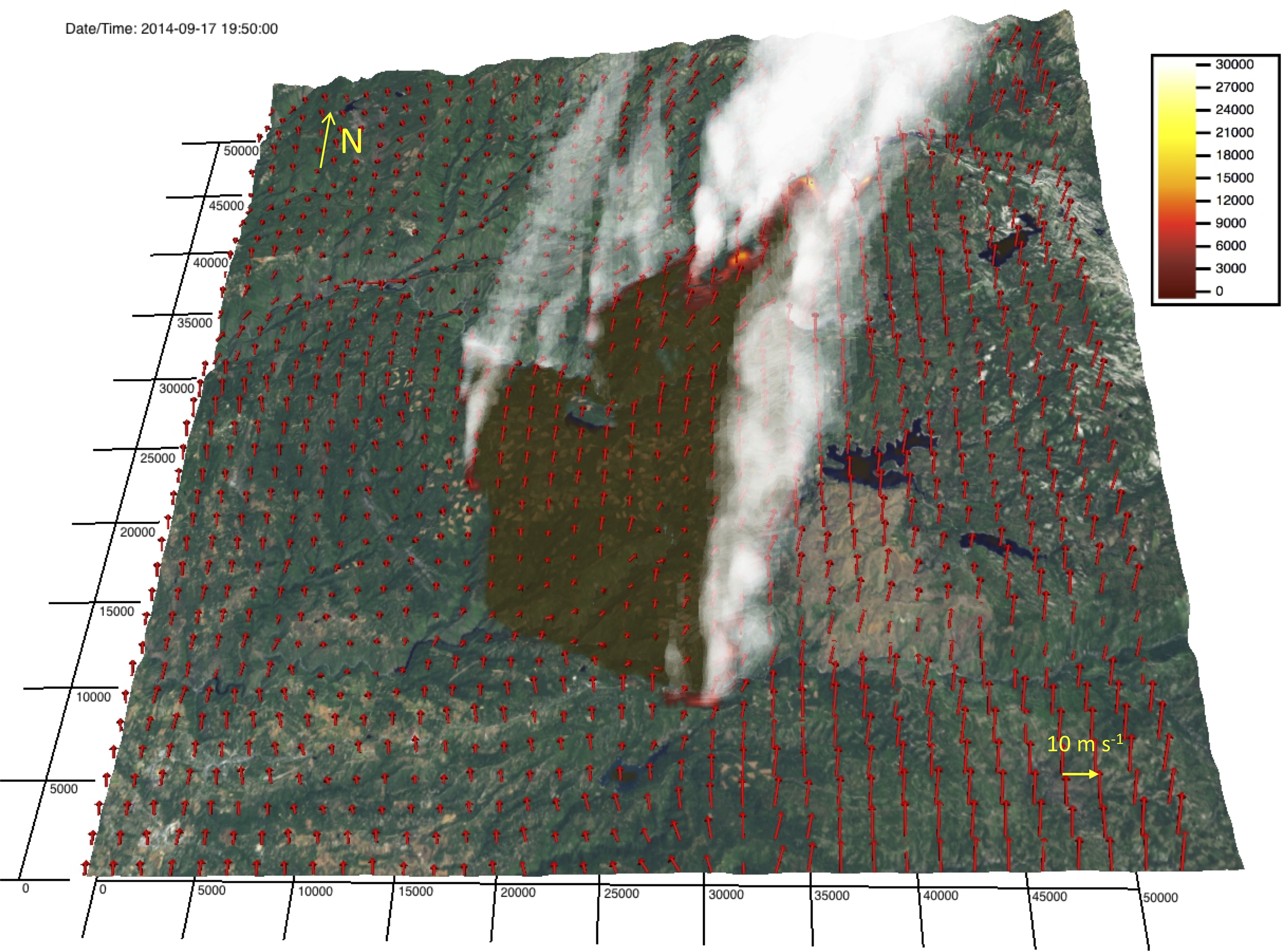 CAWFE
                  simulation of King Fire
