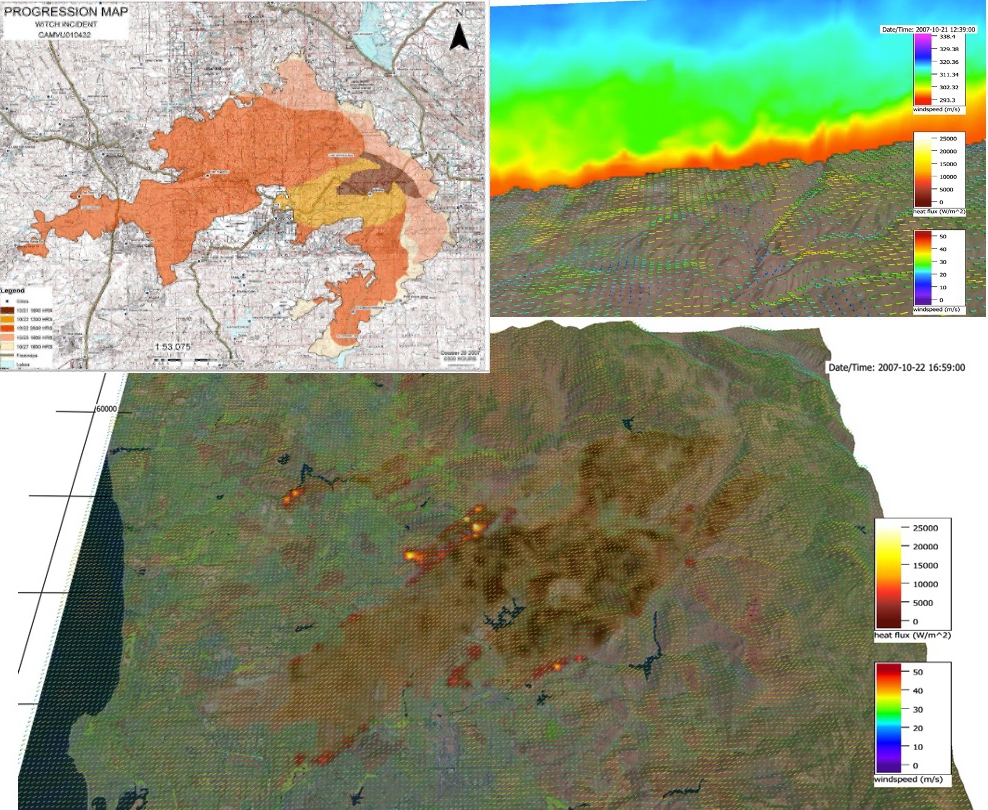 Witch Creek
                      simulation and map