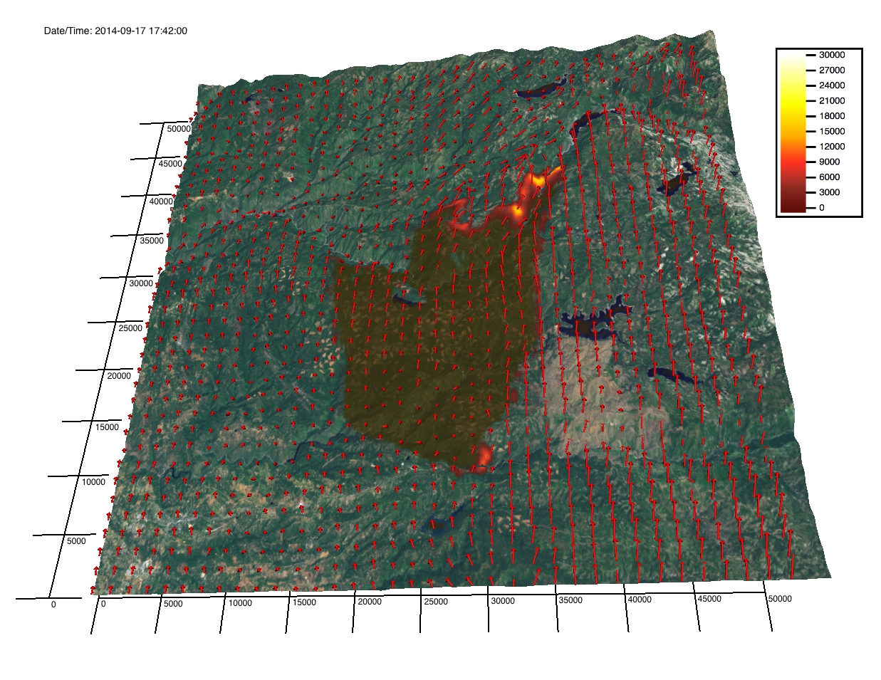 CAWFE sim of King fire